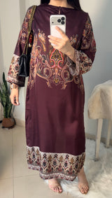 Saffron Silk Long Dress