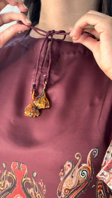 Saffron Silk Long Dress