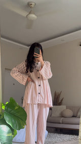 Strawberry Textured Co ord Set