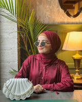 Shimmering Button Down Dress With Tassel