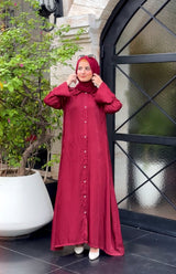 Shimmering Button Down Dress With Tassel