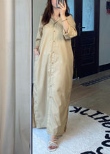 Button-down Dress Shirt - Beige