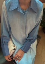 Shaded Blue Co-ords Set - Long