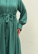 Bow Button-Down Dress - Green