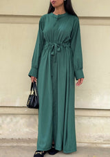 Bow Button-Down Dress - Green