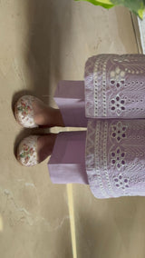 Lilac Embroidery Shirt / Trouser