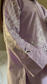 Lilac Embroidery Shirt / Trouser