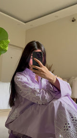 Lilac Embroidery Shirt / Trouser