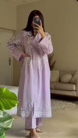 Lilac Embroidery Shirt / Trouser