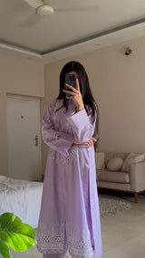 Lilac Embroidery Shirt / Trouser