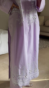 Lilac Embroidery Shirt / Trouser
