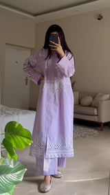 Lilac Embroidery Shirt / Trouser
