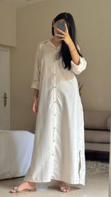 Button-down Dress Shirt-White