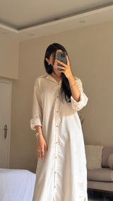 Button-down Dress Shirt-White