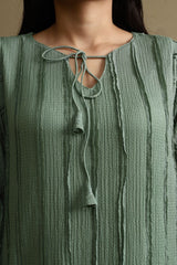 Sage Green Crochet Dress