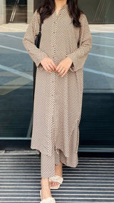 Long Mocha Printed Set