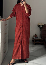 Corduroy Dress Shirt - Rust