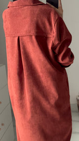 Corduroy Dress Shirt - Rust
