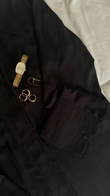 Striped Black Co-ords Set -Long