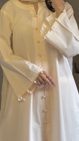 Cream Premium Cotton Set - Long