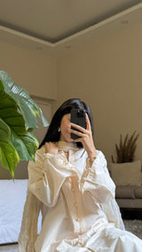 Cream Premium Cotton Set - Long