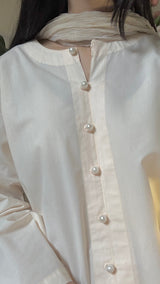 Cream Premium Cotton Set - Long