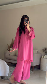 Blush Embroidered Textured Set