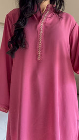 Blush Embroidered Textured Set