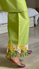 The Floral Matcha Embroidered Set