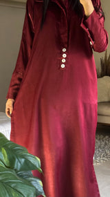 Burgundy Long Dress