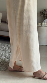 Beige Cotton Crochet Dress