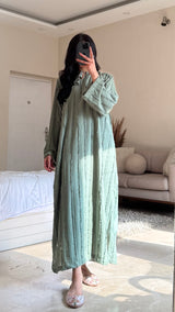 Sage Green Crochet Dress