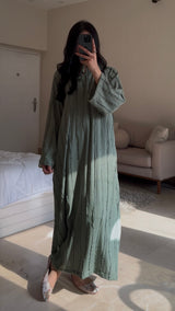 Sage Green Crochet Dress