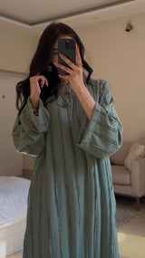 Sage Green Crochet Dress