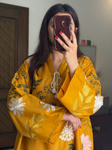 Mustard Embroidered Co-ord Set.