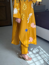 Mustard Embroidered Co-ord Set.