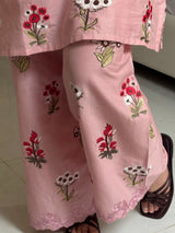 Dusty Pink Embroidered Co-ord Set