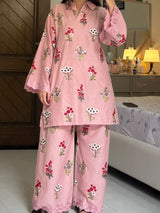 Dusty Pink Embroidered Co-ord Set