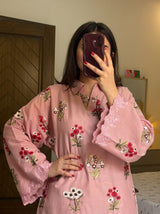 Dusty Pink Embroidered Co-ord Set